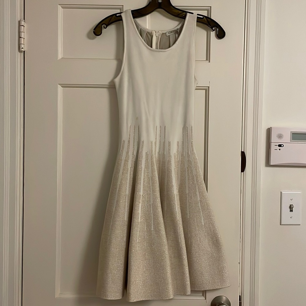 Size XS white and gold GIGI dress